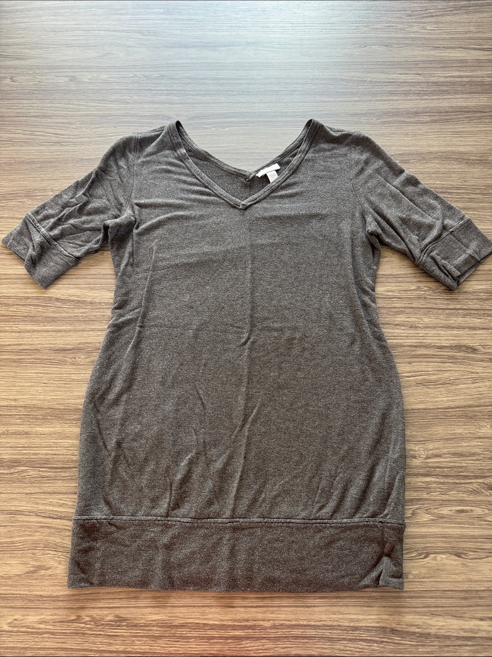 A Pea in the Pod Charcoal Gray V-Neck Maternity Tunic